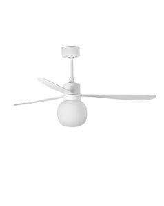 ventilador con luz amelia ball 132 cm. blanco 3 palas 20w 2700k dim 33760-25 de faro  ventilador con luz amelia ball 132 cm. blanco 3 palas 20w 2700k dim 33760-25 de faro