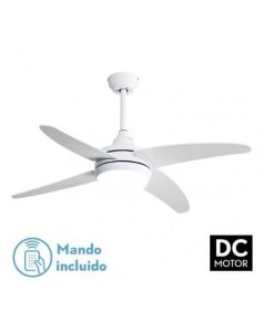 ventilador dc con luz klod 173692401 blanco de fabrilamp