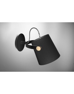 aplique de pared nrdica e27 pantalla negra 4925 de mantra