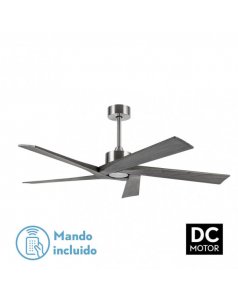 ventilador de techo sin luz nadir 159190528 nquel/rstico de fabrilamp