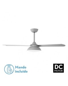 ventilador dc con luz umi 158891382 gris 3 aspas de fabrilamp