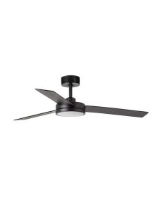 ventilador con luz barth 132 cm. negro 3 palas 24w 34261 de faro.  ventilador con luz barth 132 cm. negro 3 palas 24w 34261 de faro.
