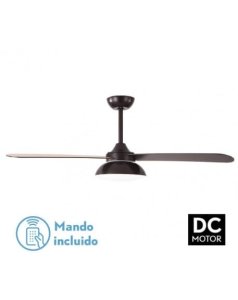 ventilador dc con luz umi 158891302 marrn 3 aspas de fabrilamp