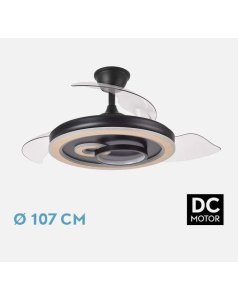 ventilador dc con luz sultan negro/madera 68w 3 aspas desp. 107d 4960m de 242491388 de fabrilamp