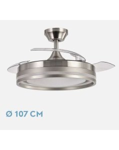 ventilador dc con luz cerrato niquel 72w 3 aspas desp.107d 7200lm 208691303 de fabrilamp