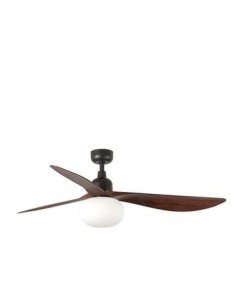 ventilador con luz outwood l 150 marrón 3 palas nogal osscuro ip44 1xe27 34362-11l de faro  ventilador con luz outwood l 150 marrón 3 palas nogal osscuro ip44 1xe27 34362-11l de faro