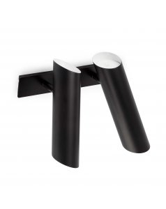 lmpara aplique negro 2 focos gu10 led link 29876 de faro