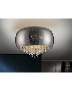 plafón de techo plata g9 Ø 50 caelum 618318 de schuller  plafón de techo plata g9 Ø 50 caelum 618318 de schuller