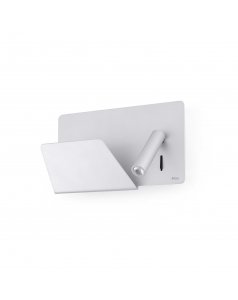 aplique de pared suau gris 62125 con entrada usb y lector led izqda. de faro  aplique de pared suau gris 62125 con entrada usb y lector led izqda. de faro