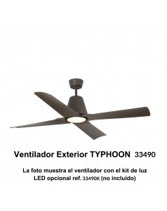 ventilador de techo typhoon 33490 motor dc marrón Ø 130 de faro  ventilador de techo typhoon 33490 motor dc marrón Ø 130 de faro