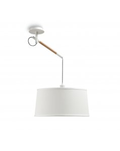 colgante articulado 1 luz nrdica e27 pantalla blanca 4928 de mantra