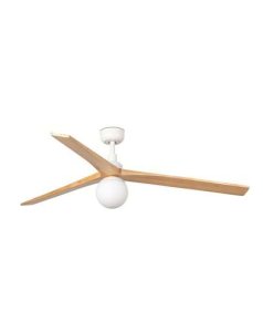 ventilador con luz klim 150 cm blanco 3 palas roble claro 1xe27 34279-11l de faro  ventilador con luz klim 150 cm blanco 3 palas roble claro 1xe27 34279-11l de faro