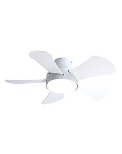 ventilador dc con luz gregario 180891501 blanco 5 aspas de fabrilamp