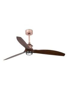 ventilador con luz just fan 128 cm cobre 3 palas 17w 3000k 33399-10  ventilador con luz just fan 128 cm cobre 3 palas 17w 3000k 33399-10