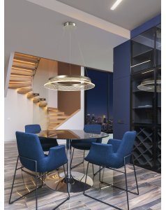 colgante de techo led sendra 747363 cromo Ø59 de schuller  colgante de techo led sendra 747363 cromo Ø59 de schuller