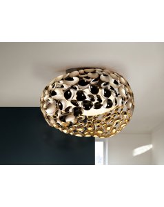 plafón de techo oro Ø 46 g9 led narisa 266822n de schuller  plafón de techo oro Ø 46 g9 led narisa 266822n de schuller