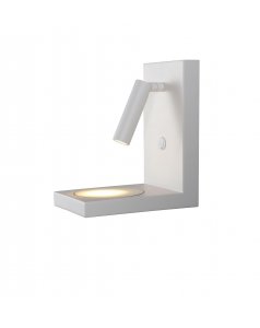 aplique de pared / estante con lector blanco led 3w con cargador de induccin de mvil zanzbar 6750 de mantra