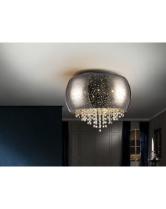 plafón de techo plata g9 Ø 40 caelum 618253 de schuller  plafón de techo plata g9 Ø 40 caelum 618253 de schuller