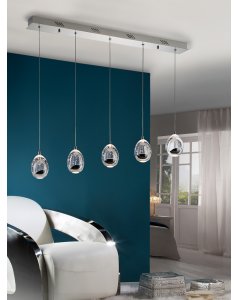 colgante de techo lineal 5 led cromo roco 783618 de schuller