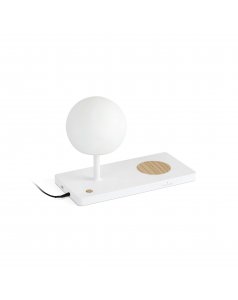 lmpara sobremesa cristal led niko 01007 con cargador para mviles wireless de faro