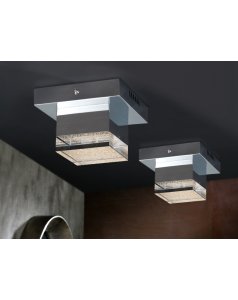 plafón de techo 1 luz led 14cm 4w prisma 475168 de schuller  plafón de techo 1 luz led 14cm 4w prisma 475168 de schuller