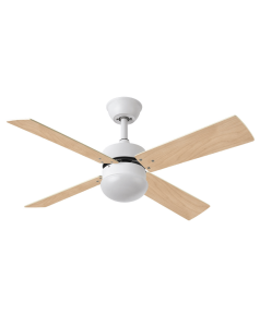 ventilador dc con luz mod. sofa 175992401 blanco/haya 4 aspas de fabrilamp