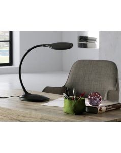 lmpara de estudio sobremesa led scoop negro 552764 de schuller