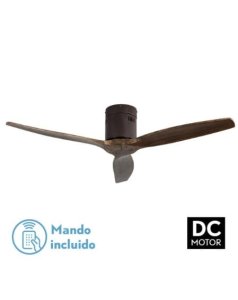 ventilador dc con luz aguiln 2 128290302 marrn/roble 3 aspas de fabrilamp