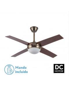 ventilador dc con luz ciro 159092436 nogal 4 aspas de fabrilamp