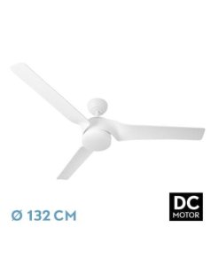 ventilador dc con luz montijo 209791301 blanco 3 aspas de fabrilamp