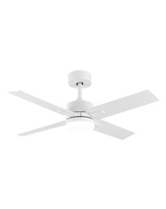 ventilador dc con luz mod. talco 206891468 blanco 4 aspas de fabrilamp