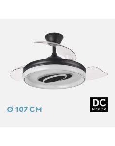 ventilador dc con luz maracana negro 57w 3 aspas desp. 107d 5980m 242791309 de fabrilamp