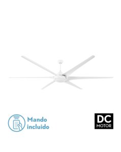ventilador dc con luz moncayo 181691601 blanco 6 aspas de fabrilamp