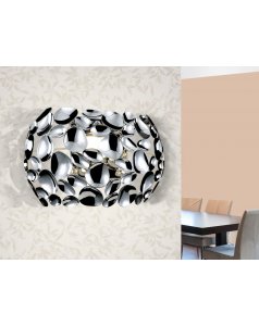 aplique de pared cromo e14 led narisa 266724 de schuller  aplique de pared cromo e14 led narisa 266724 de schuller