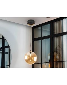 colgante de techo 1 led dark 439381 negro-latón Ø20 de schuller  colgante de techo 1 led dark 439381 negro-latón Ø20 de schuller