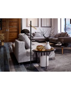 lmpara de pie de saln oro/negro varas 373685 de schuller