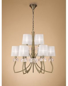 colgante de techo 9 l loewe cuero 4730 de mantra