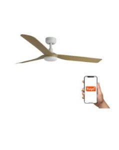 ventilador sin luz punto blanco  130 cm. 3 palas arce tuya