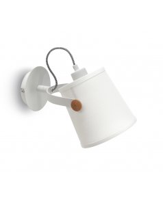 aplique de pared nrdica e27 pantalla blanca 4924 de mantra