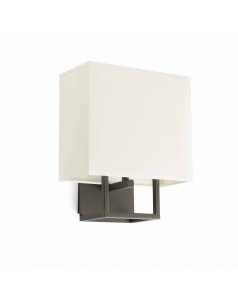aplique de pared e27 vesper 29981 marrn pantalla beige de faro