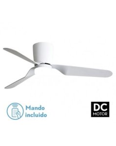 ventilador dc con luz kochi 129191301 blanco de fabrilamp