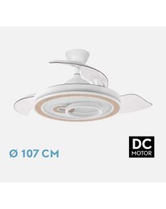 ventilador dc con luz sultan blanco/haya 68w 3 aspas desp. 107d 4960m de 242491368 de fabrilamp
