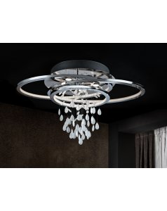 plafn de techo 50 x 53 cm. 5 luces + led bruma 696318 de schuller