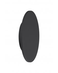 aplique / plafn de techo redondo negro led 16w 27 cm. bora bora c0124 de mantra