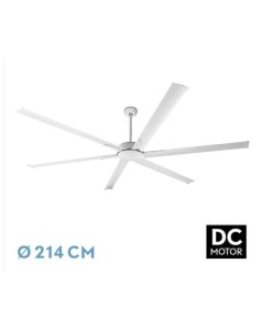 ventilador dc con luz almanzor 211791601 blanco 6 aspas de fabrilamp