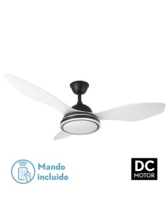 ventilador dc con luz datoo 182991326 negro 3 aspas de fabrilamp