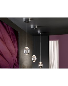 colgante de techo 1 led cromo roco 784326 de schuller