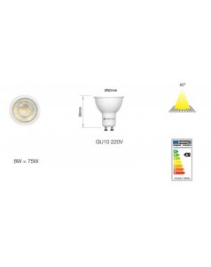 bombilla gu10 led 6w 4000k 4025 beneito faure
