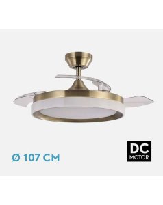 ventilador dc con luz zenit cuero 72w 3 aspas desp.107d 7200lm 208491314 de fabrilamp