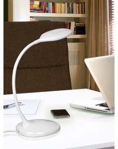 lmpara de estudio sobremesa led scoop blanco 552758 de schuller